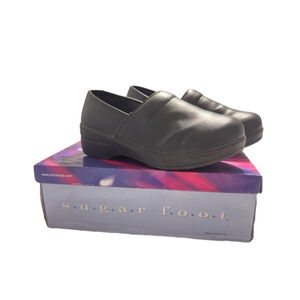 Sugar Foot Black Slip On Clogs Slip On Comfort Shoe Size US 9 Model Dancer